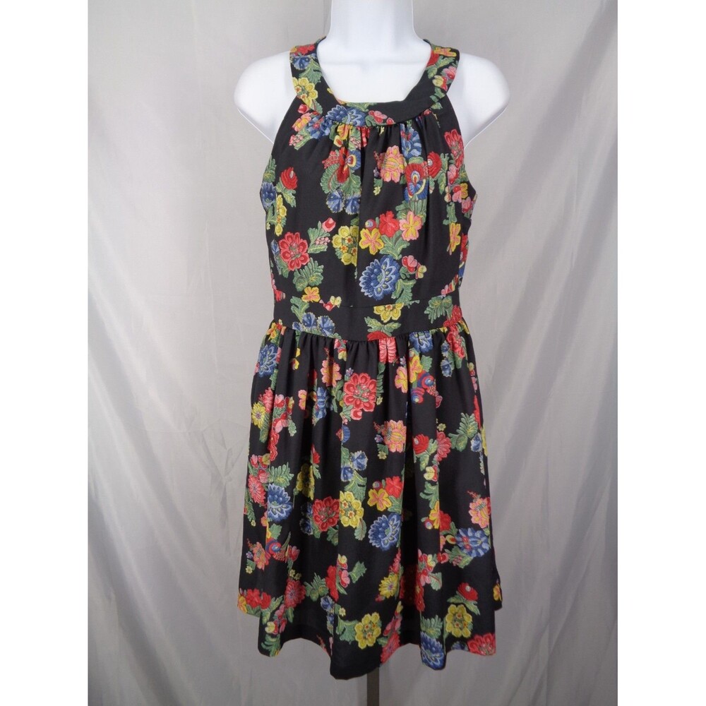 ModCloth Fervour Floral Halter Mini Dress Size Small